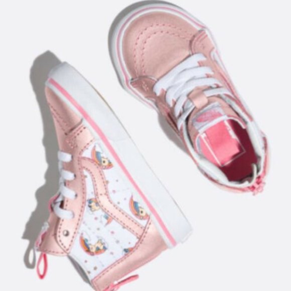 Vans Other - Vans Toddler Sk8-Hi Zip Unicorn Rainbow Pink Shoes